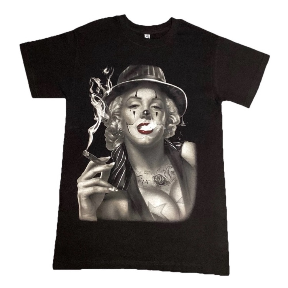 Marilyn Monroe with a clown face